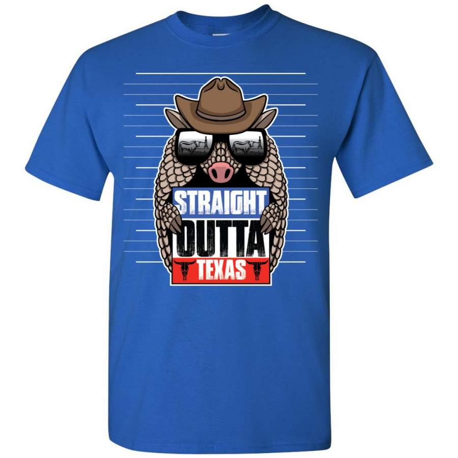 Straight Outta Texas Shirt With Armadillo Texas pride shirts