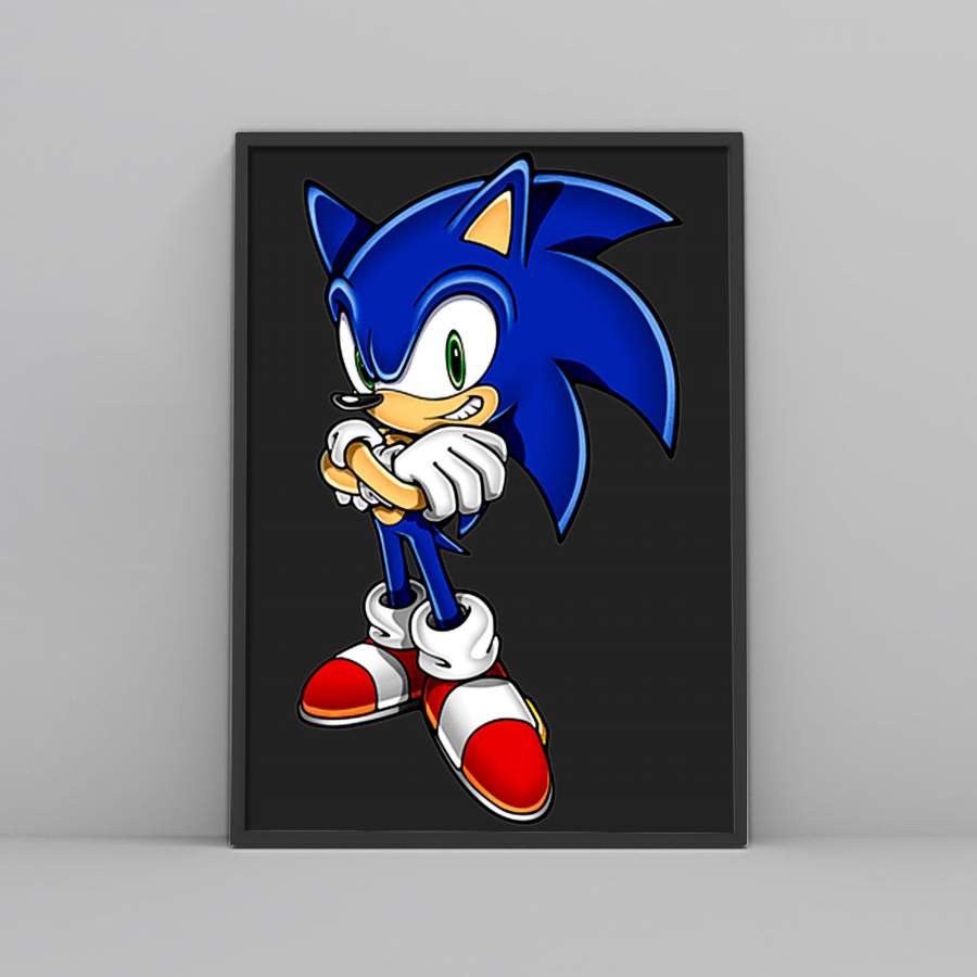 Sonic Hedgehog Debout Poster - Poster Art Design