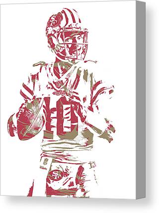 Jimmy Garoppolo San Francisco 49Ers Pixel Art 4 Joe Hamilton Canvas Print