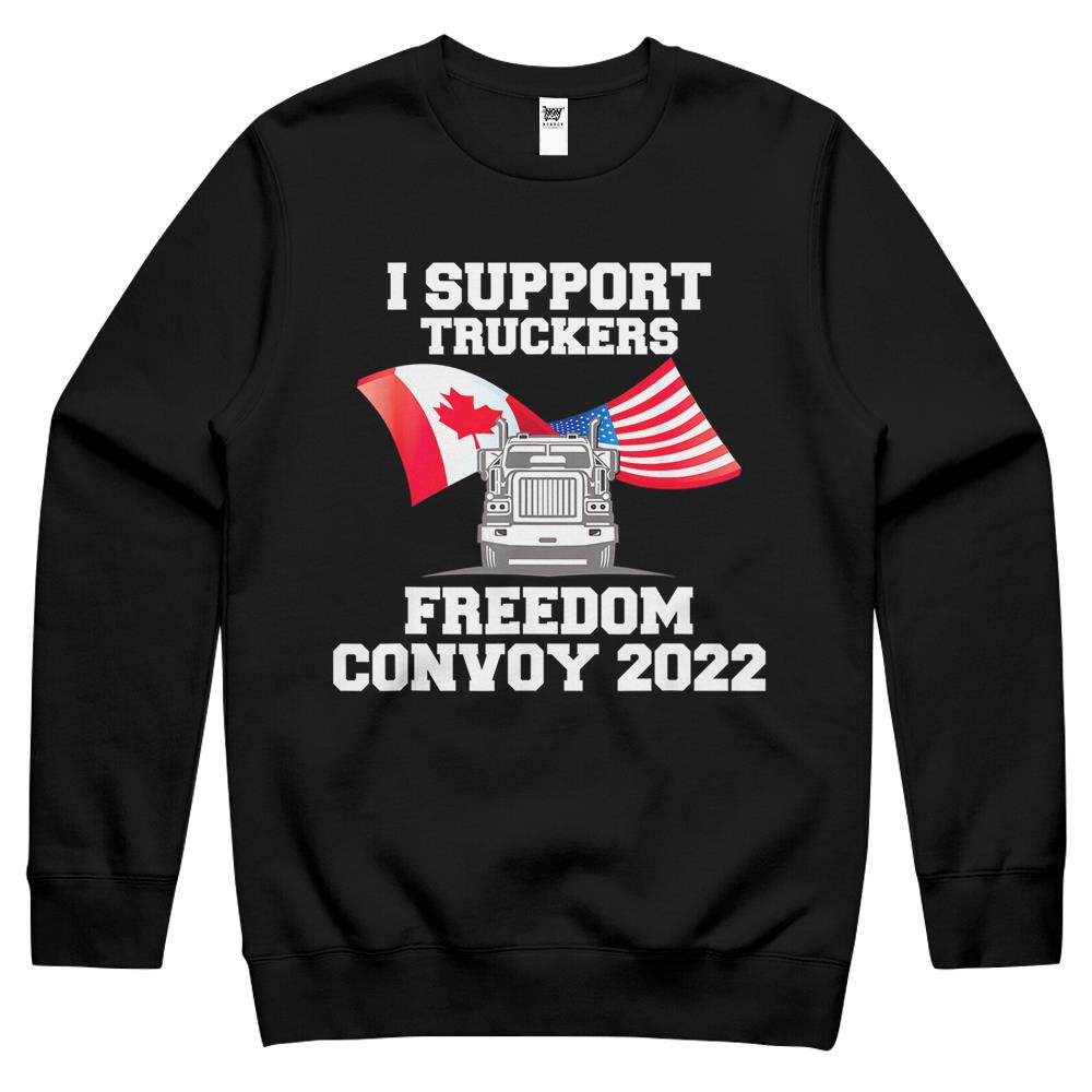 I Support Truckers Freedom Convoy 2022 Crewneck Sweatshirt