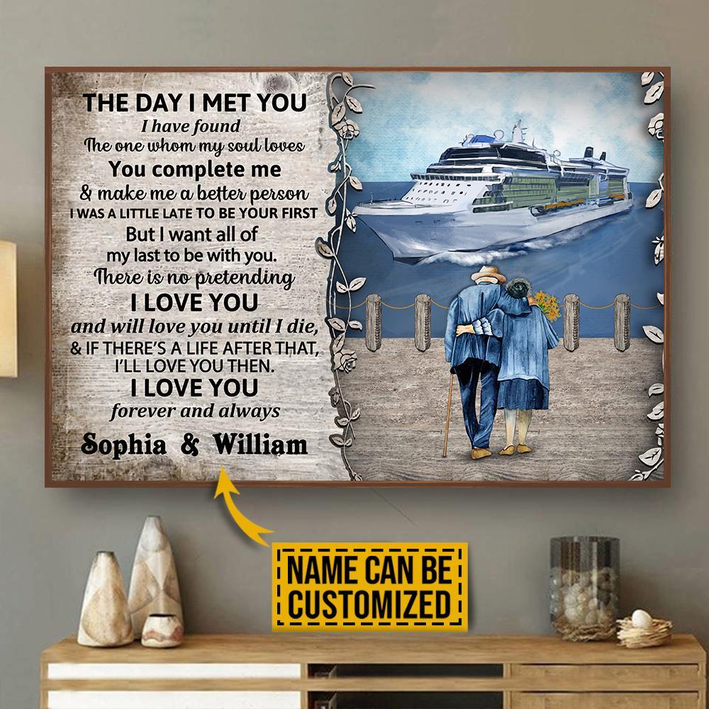 Aeticon Gifts Personalized Cruising Harbor The Day I Met Canvas Mom Dad Gift Home Decor