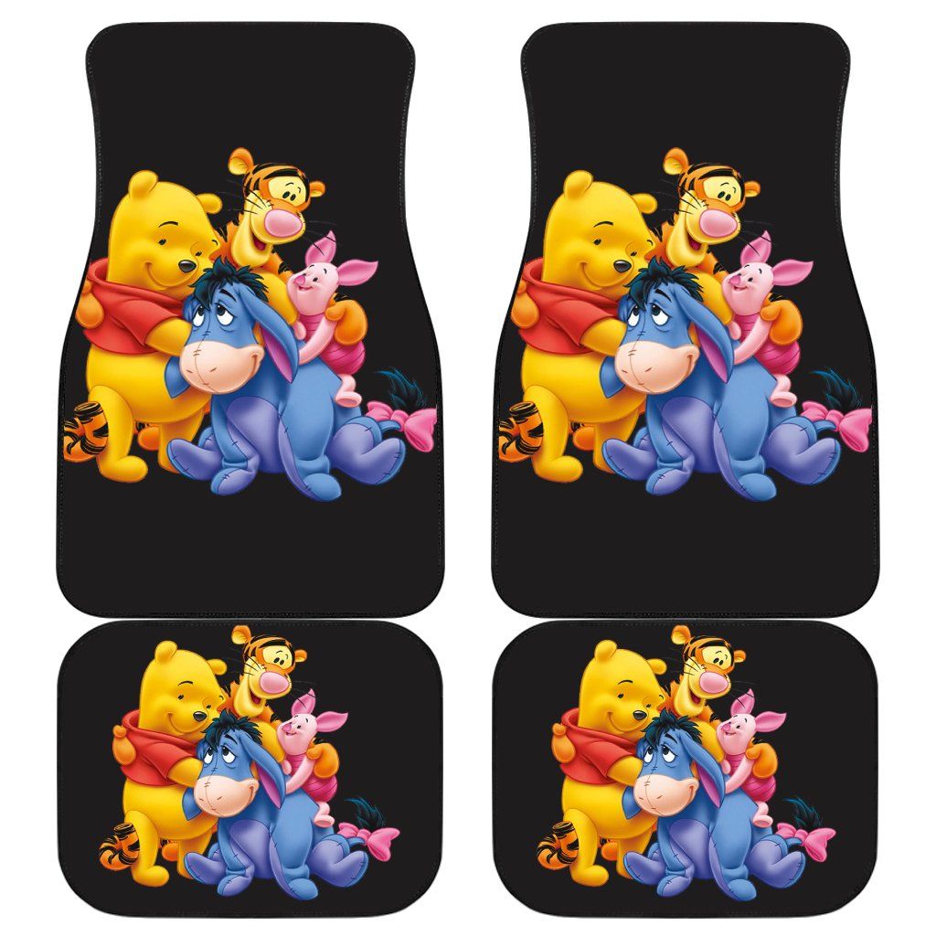 Pooh And Friend Front And Back Car Mats Personalized Car Seat Floor Mat Custom Print