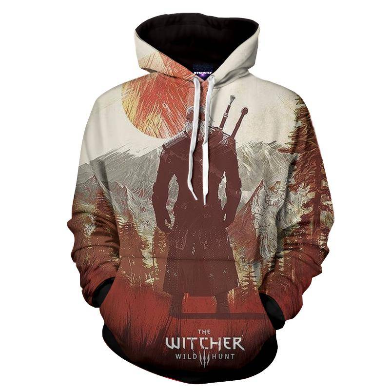 The Witcher 3 Wild Hunt Geralt Game Design Hoodie