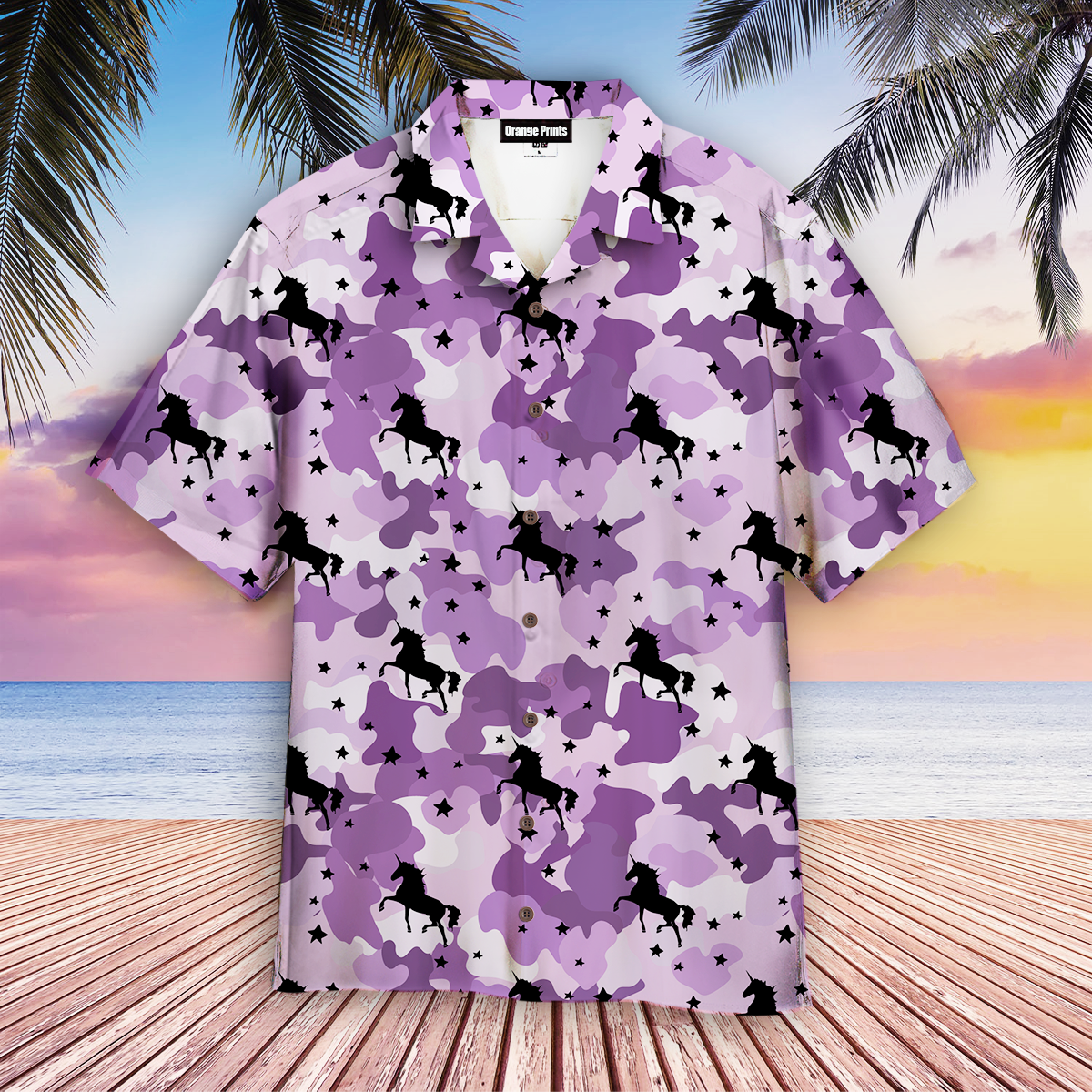 Unicorns On Purple Hawaii Shirt For Men Women Ha102215