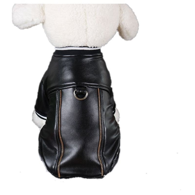 Autumn Winter Windproof Dog Leather Jacket Clothes Warm Coat Cat Dog PU Jacket For Small Large Dog French Bulldog Puppy Jacket alx