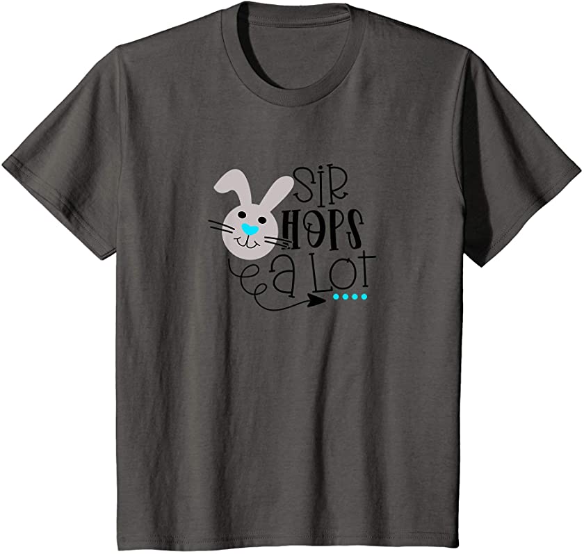 Kids Sir Hops a Lot With Easter Bunny Graphic T-Shirt