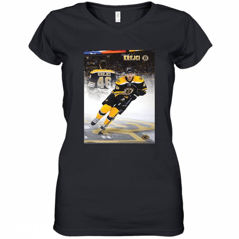 International Boston Bruins David Krejci Wall Women’s V-Neck T-Shirt