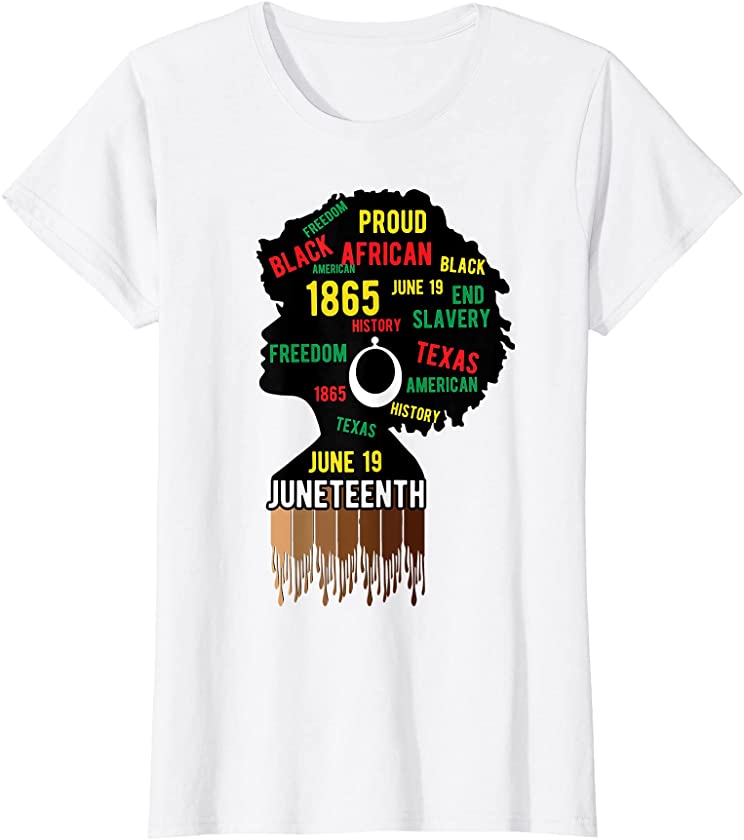 Womens Juneteenth Celebrating Black Freedom 1865 Melanin T-Shirt