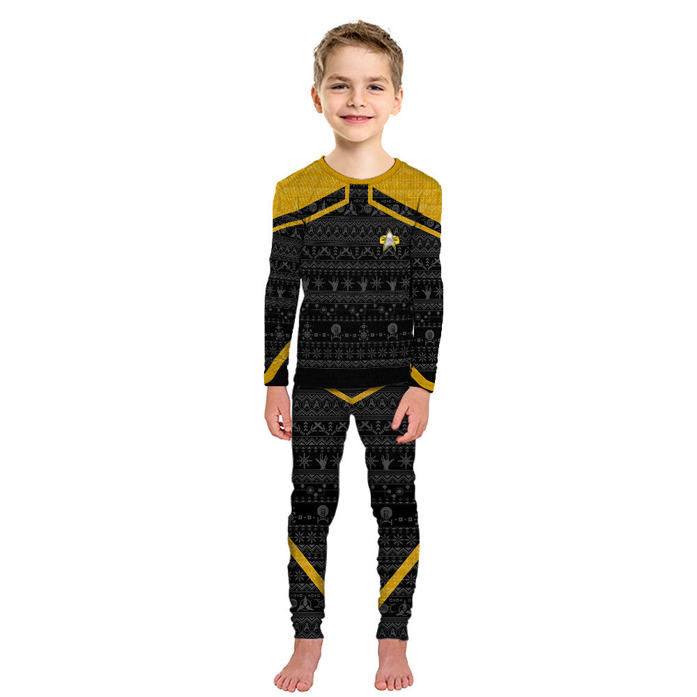 3D S.T Picard 2022 Yellow Ugly Christmas Custom Pajamas Set