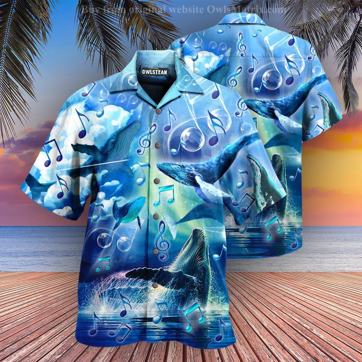 Whales Dancing In The Melody Of The Blue Sea Edition – Hawaiian Shirt