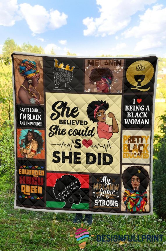 Black Pride Black Queen Power Quilt