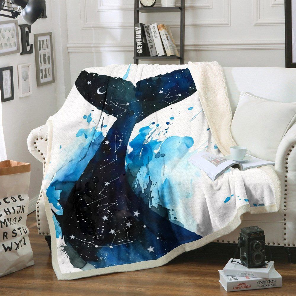 Whale Sherpa Fleece Blanket Koox