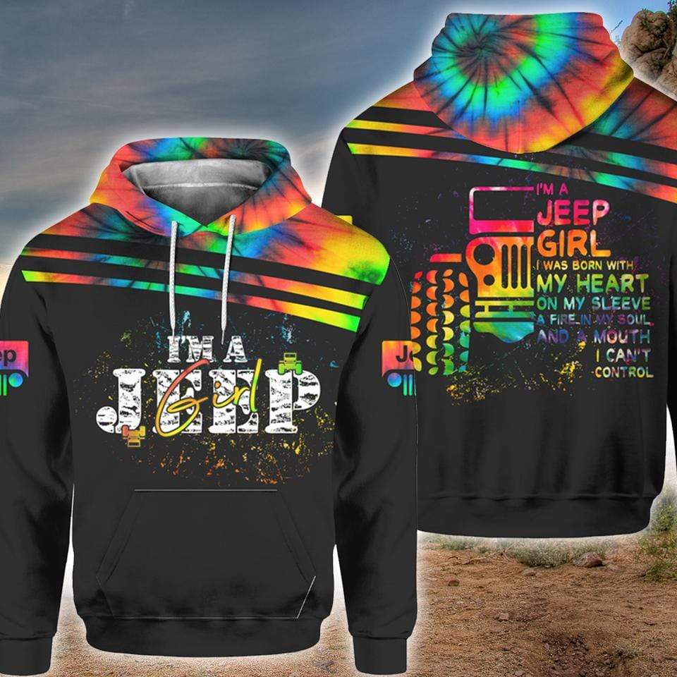 I’m A Jeep Girl Rainbow Unisex Hoodie 3D #L