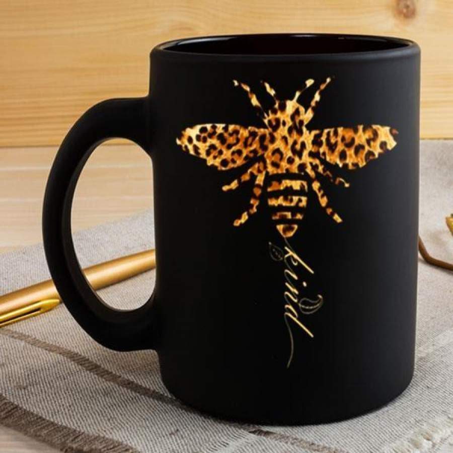 Bee Kind and Leopard 11 oz Mug