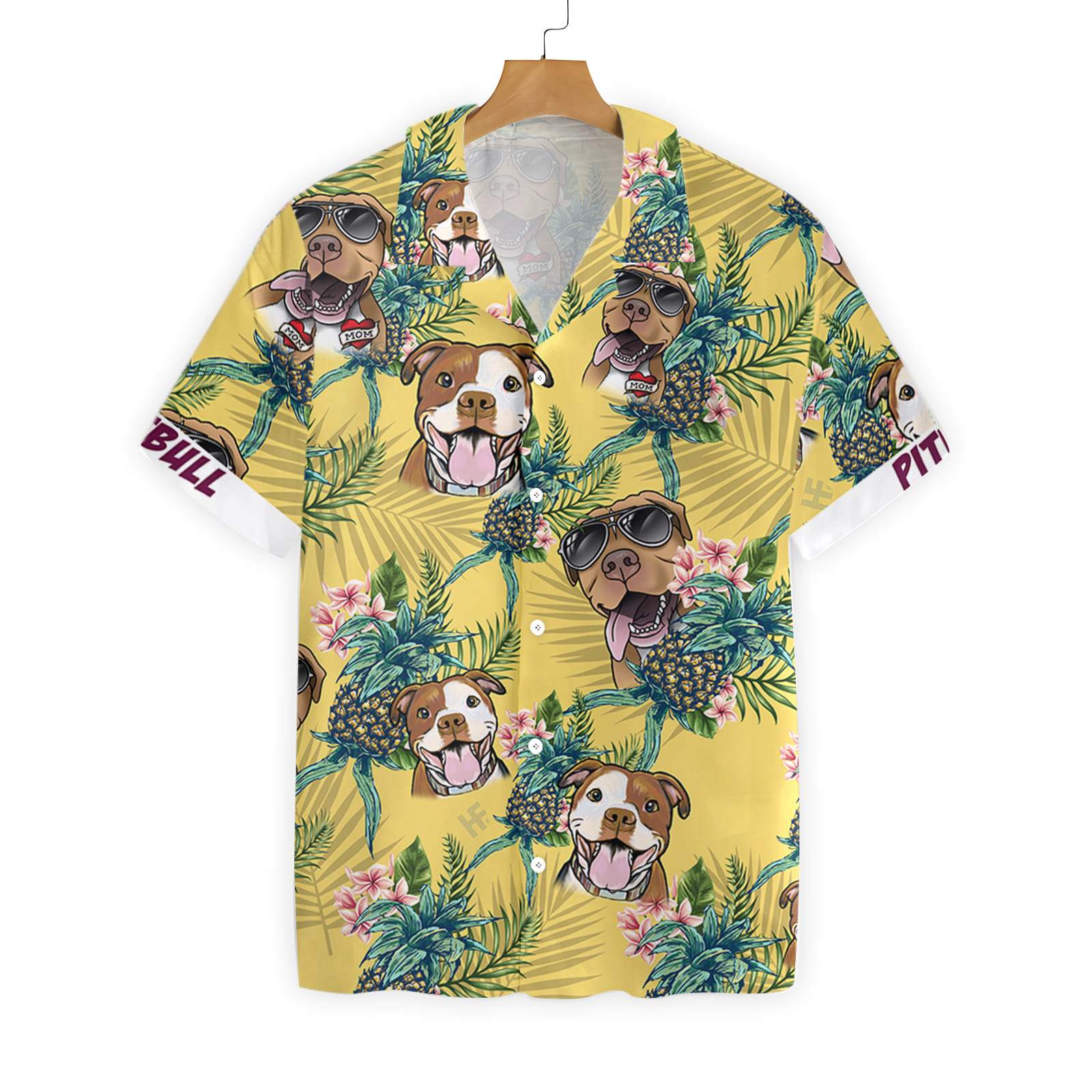 Pitbull Pineapple Seamless Pattern 2710 Hawaii Shirt Ha62967