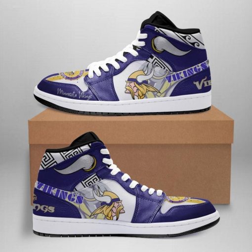 Minnesota Vikings 2 Air Sneakers Jordan Sneakers Sport Sneakers