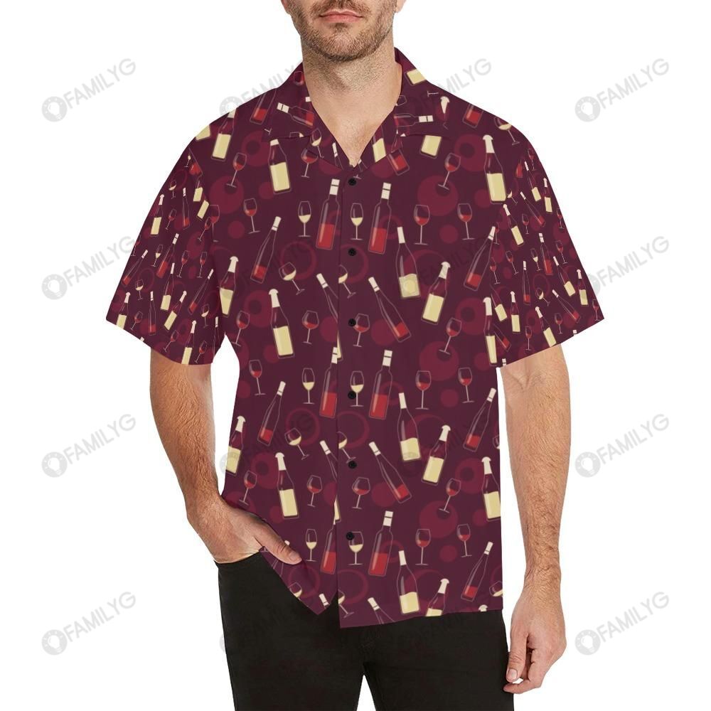 Wine Shirt – Red Wine Themed Wine Hawaiian Shirt Summer Hawaiian For Men, Women, Couple