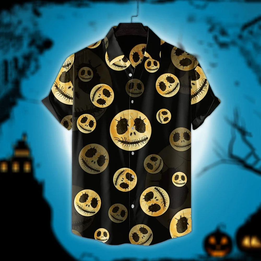 Halloween The Golden Moon Skeleton Skull Hawaii Shirts Ha30616