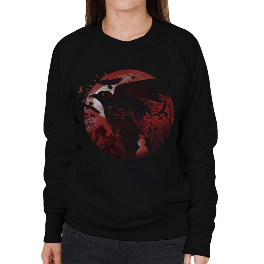 Alfred Hitchcock Silhouette The Birds Women’s Sweatshirt
