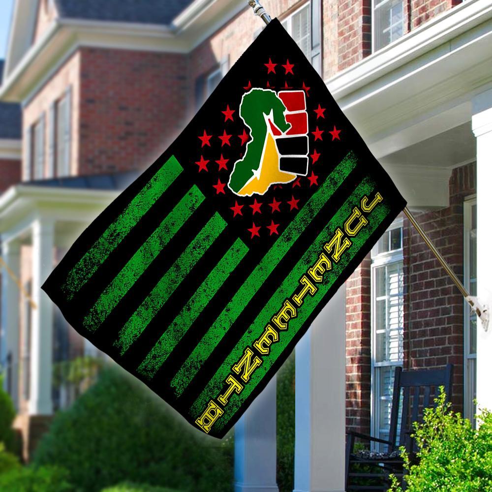 Black Power Pan Juneteenth Freedom Day African American Funny Flag, Garden Flag House Flag, Yard Flag, Outdoor Flag Decor