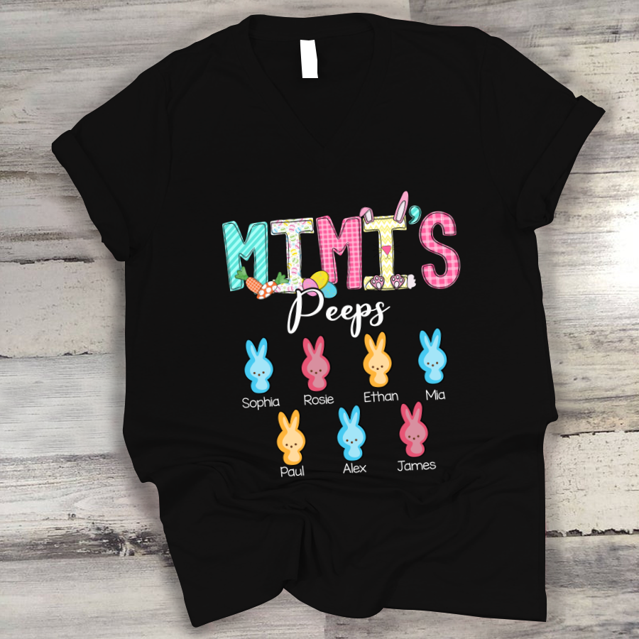 Personalized Grandma’S Peeps Women V-Neck