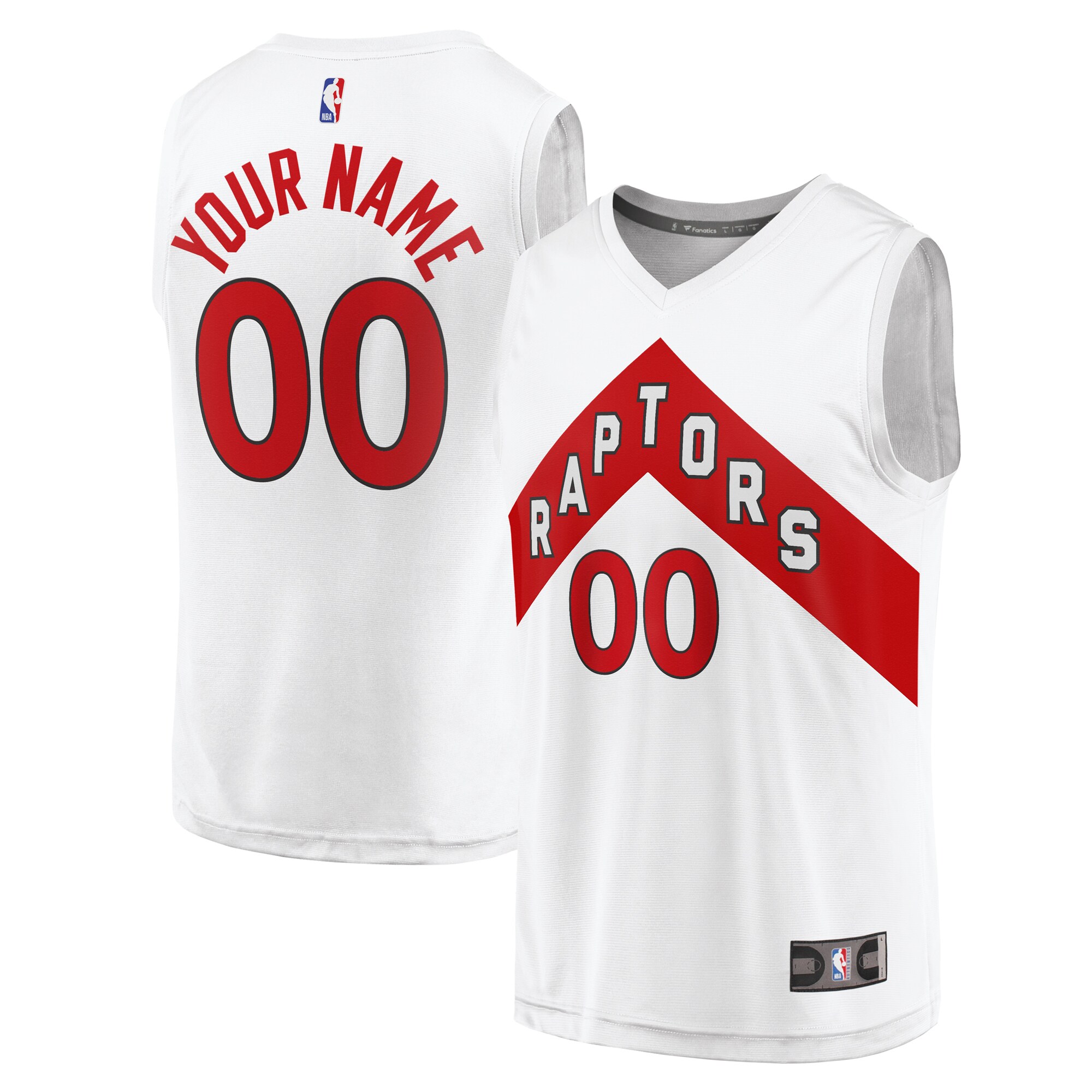 Toronto Raptors Youth Fast Break Custom Jersey – Association Edition – White