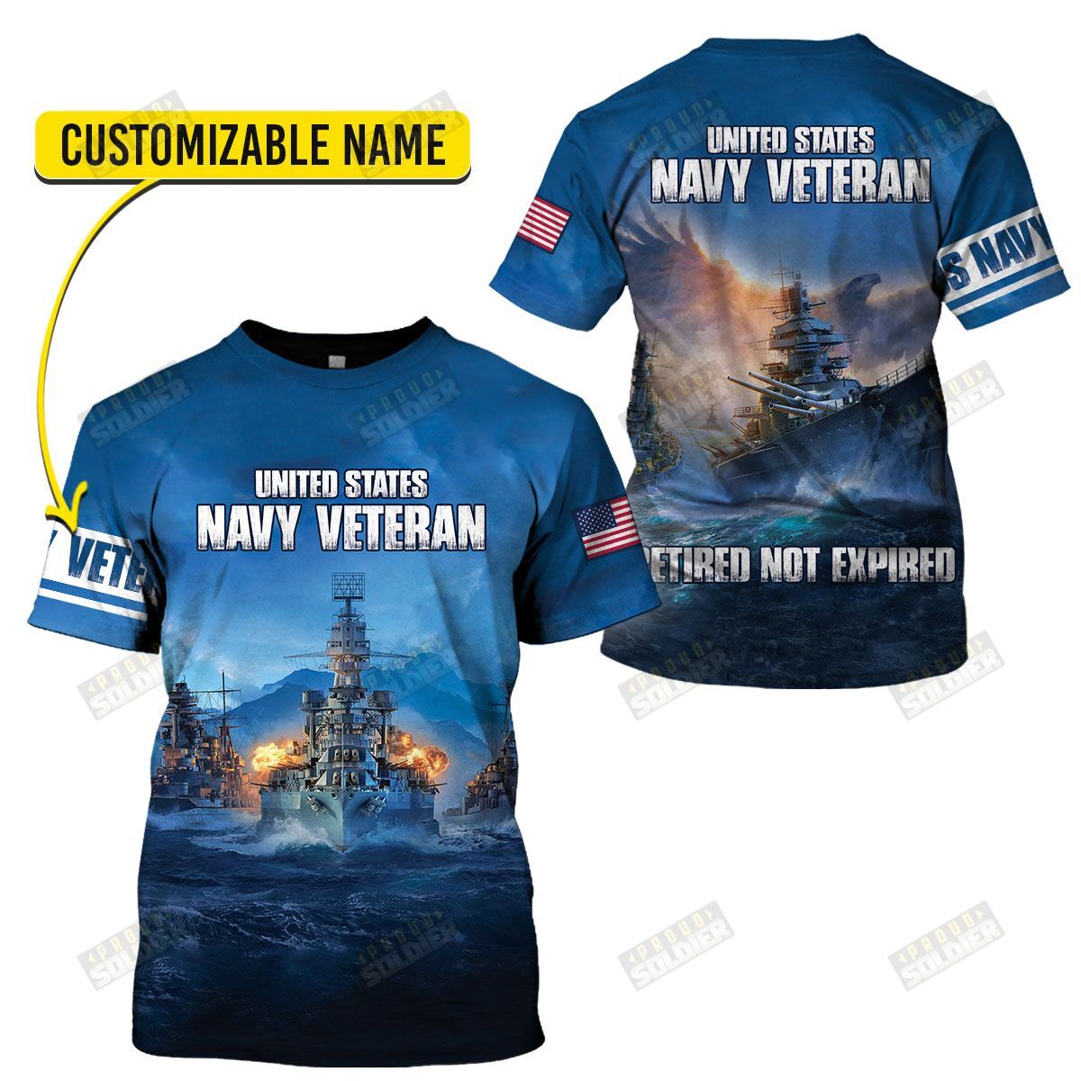 3D All-Over Printed “Us Navy Veteran – Retired Not Expired” (Av-Hg20)