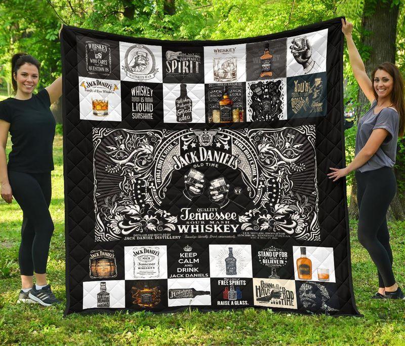 Whiskey Is My Spirit Quilt Blanket