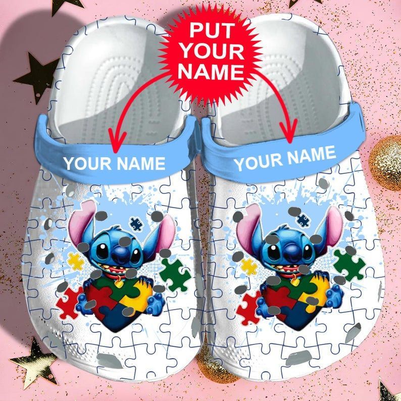 Stitch Autism Crocs Crocband Clog