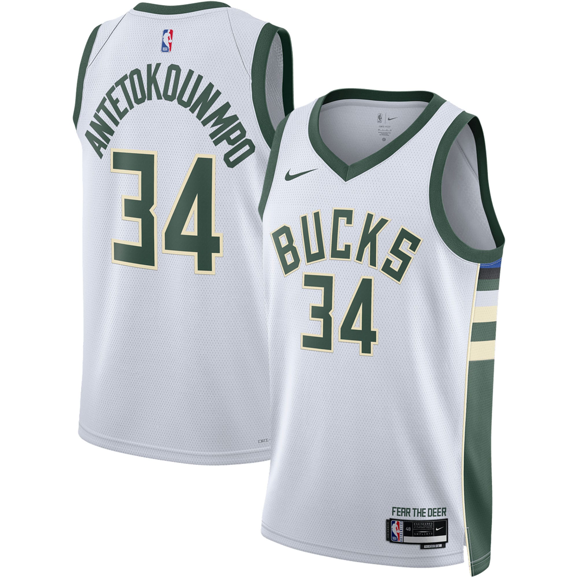 Giannis Antetokounmpo Milwaukee Bucks Unisex Swingman Jersey – Association Edition – White