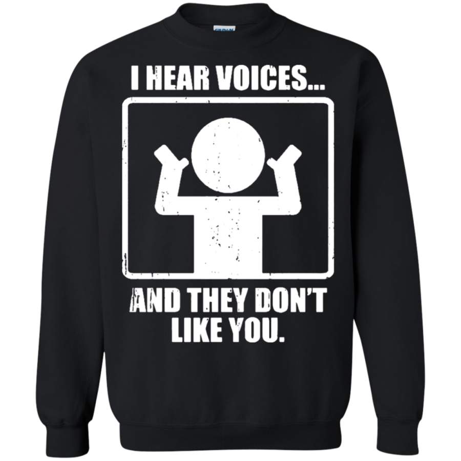 AGR I Hear Voices And They Don ‘t Like You Sweatshirt