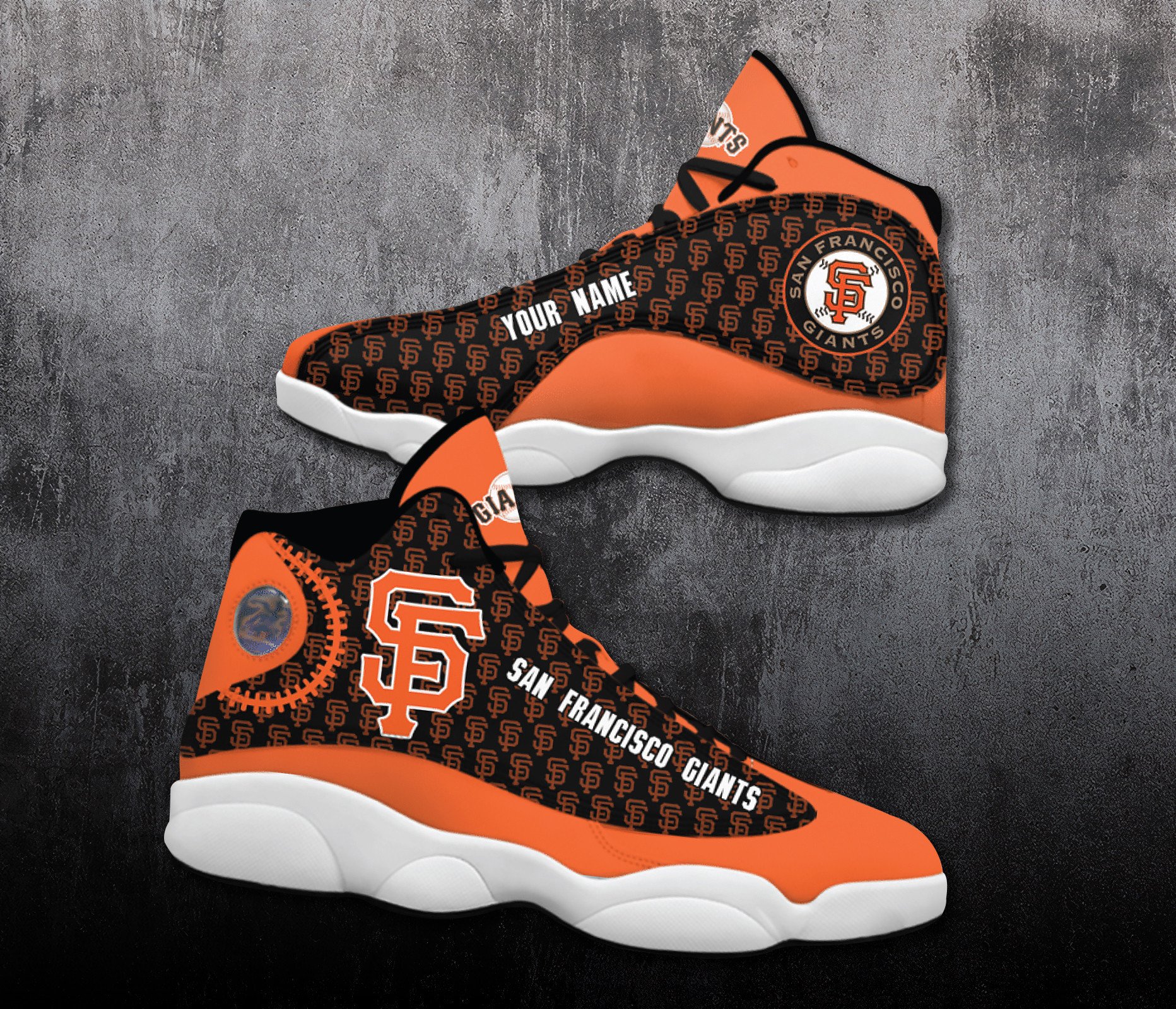 Customized Name San Francisco Giants Jordan 13 Personalized Shoes