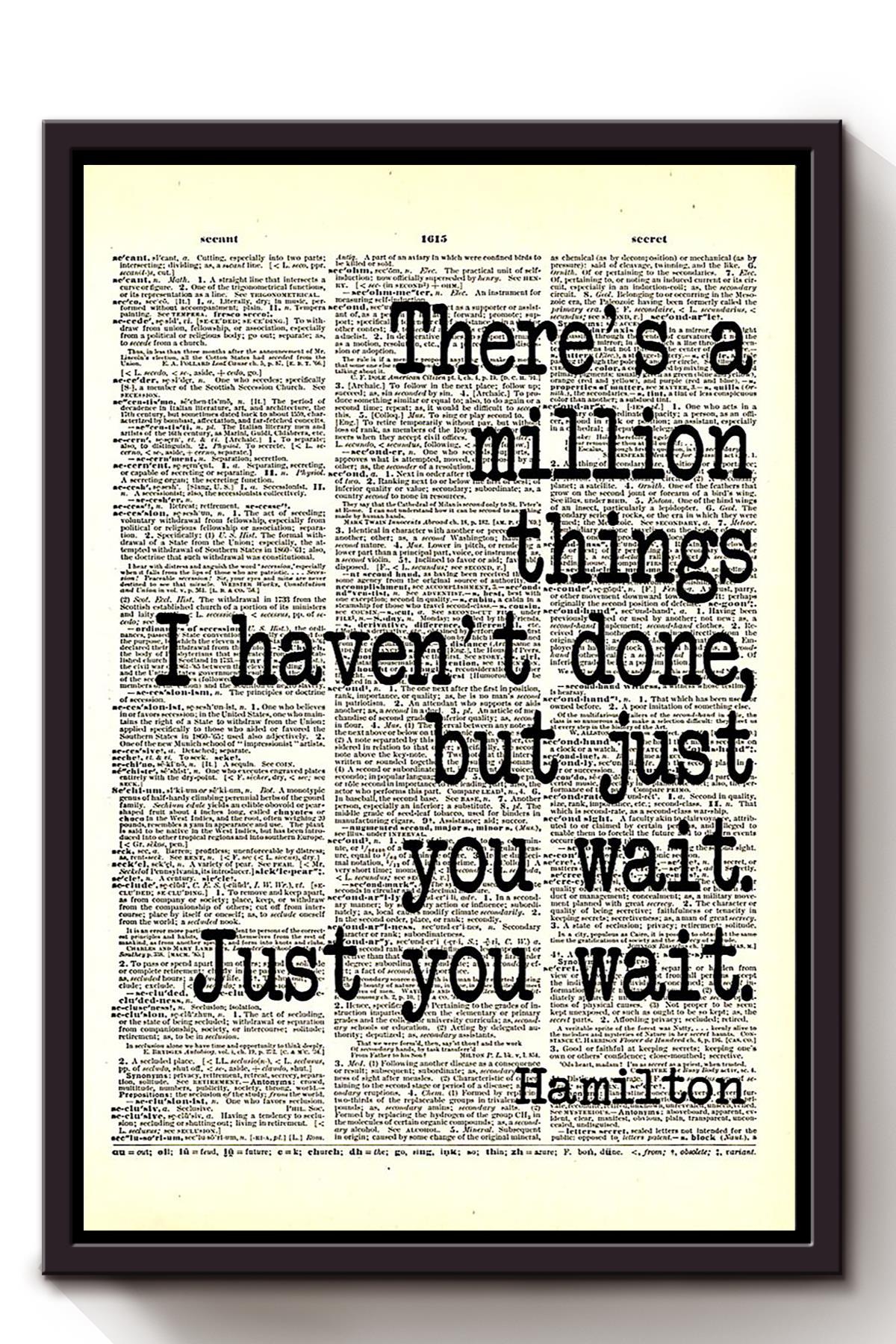 Alexander Hamilton Quote There’S A Million Things I’Ve Done Typography Wall Art For Home Decor Framed Canvas