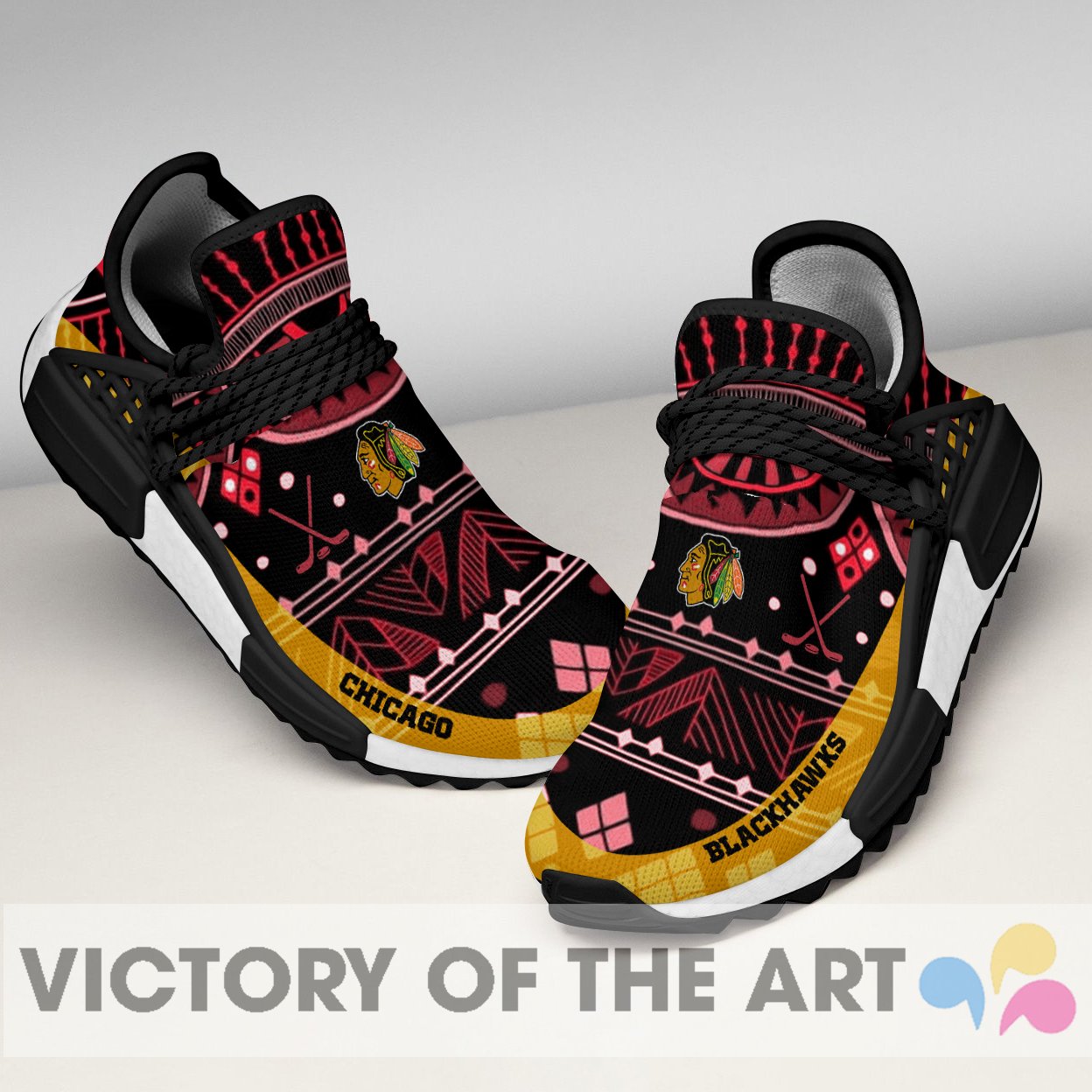 Wonderful Pattern Human Race Chicago Blackhawks Shoes For Fans