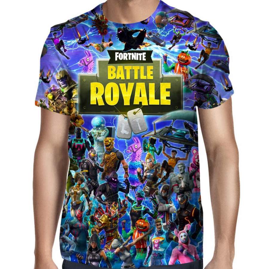 Fortnite Battle Royale Men/Women 3D All-Over Print Tshirt