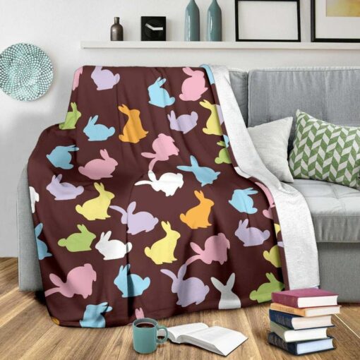 Rabbit Colorful Dance Soft Cozy Lightweight Premium Blanket