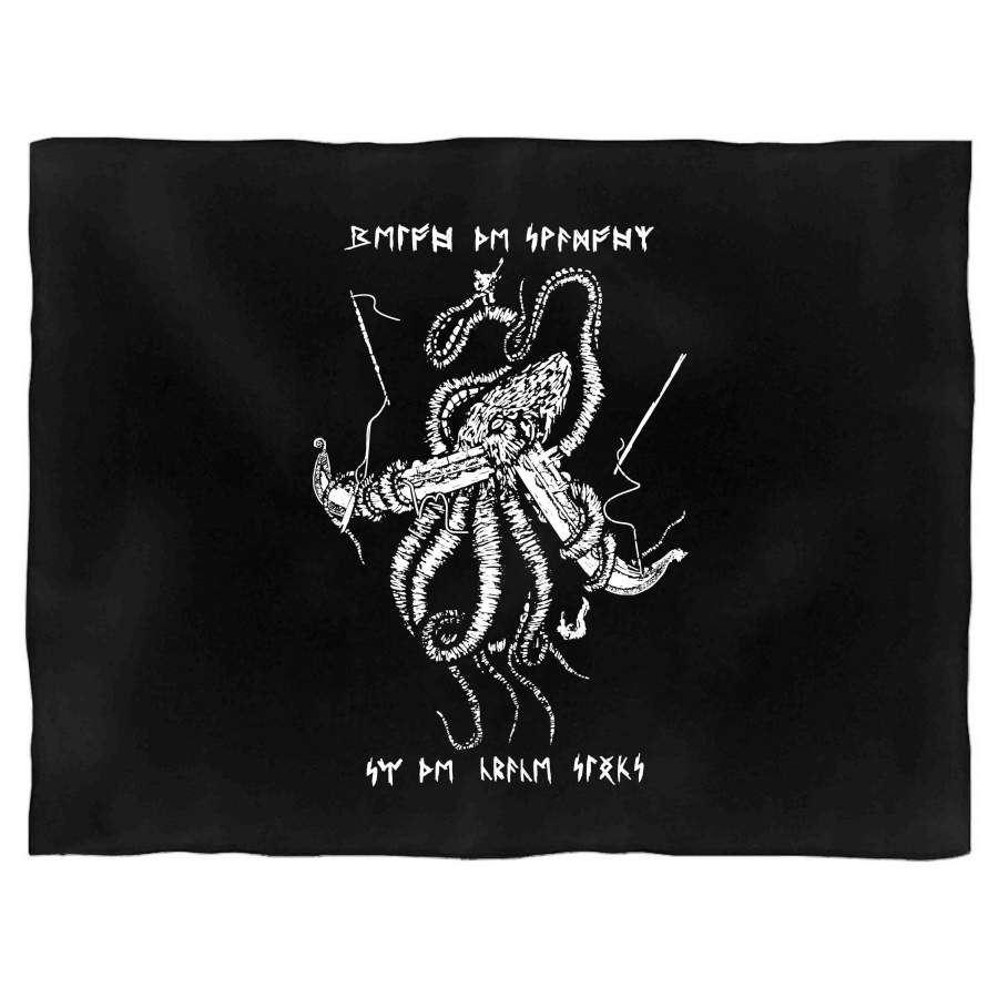 Kraken Vikings Mythology Norse Octopus Boat Blanket