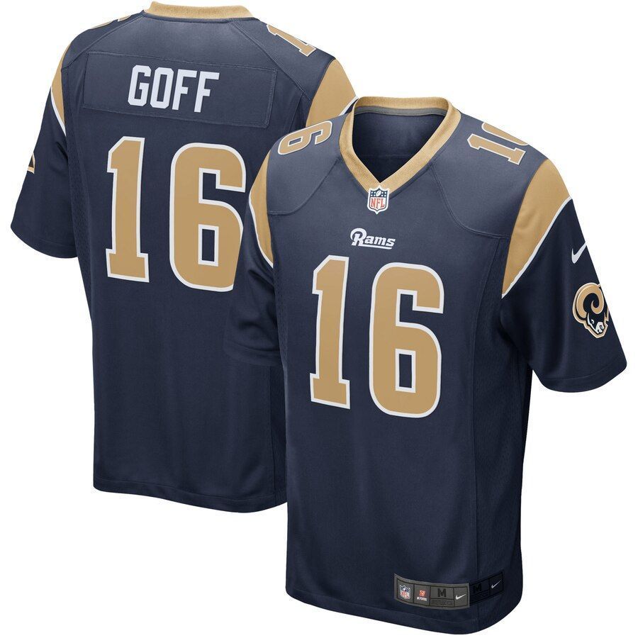 Jared Goff Los Angeles Rams Player Game Jersey Navy 2019