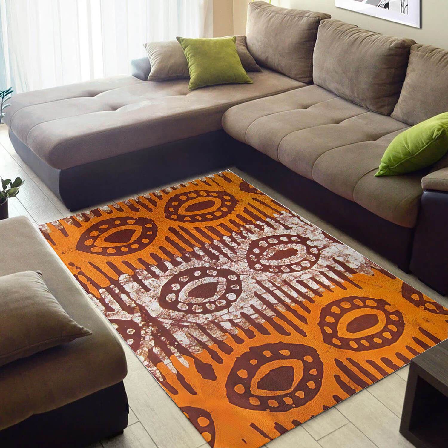 Nice African Rug Attractive African Style Afrocentric Pattern Art African Style Carpet African Inspired Home Decor WBG3310