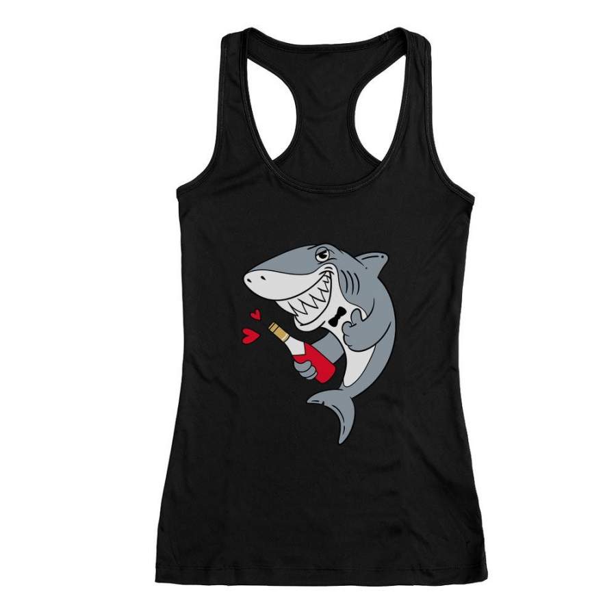 Valentine’s Day Romantic Shark Doo Doo Racerback Tank Top