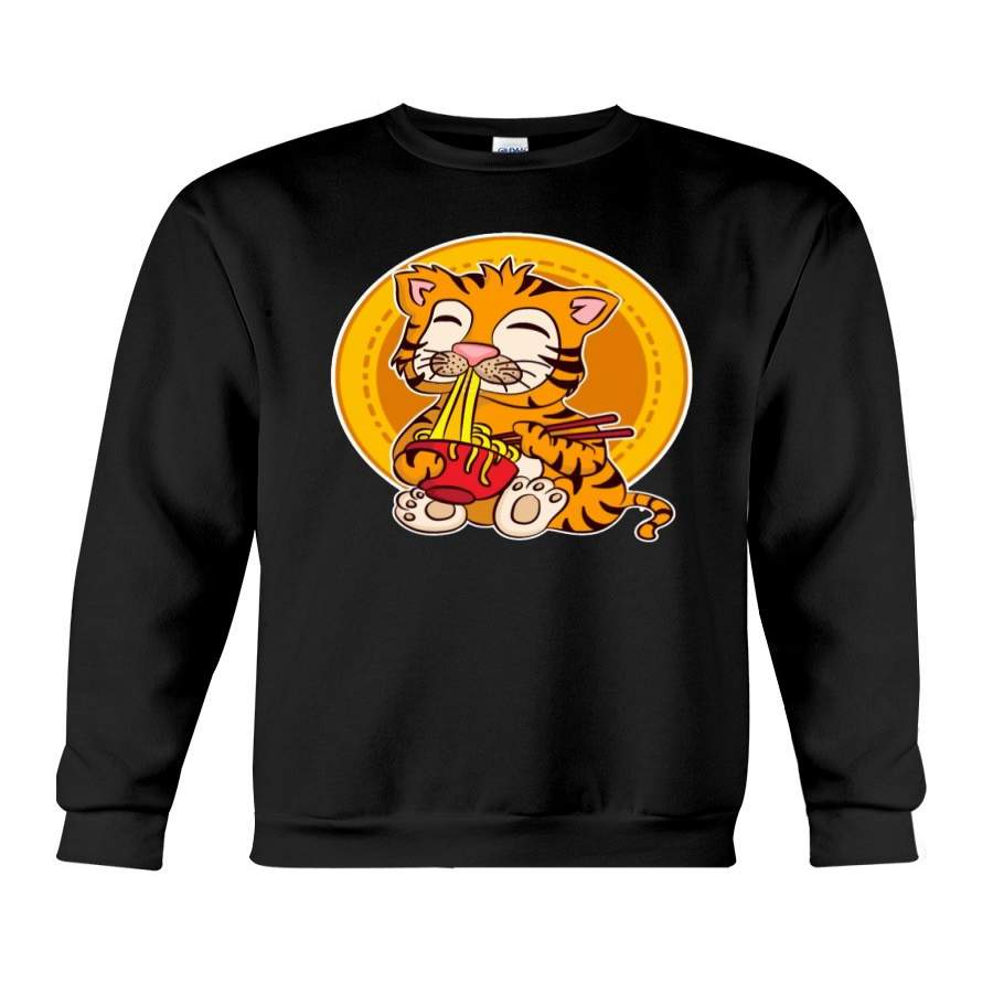 Tiger Ramen Cute Design Foodaholic Gift Sweatshirt