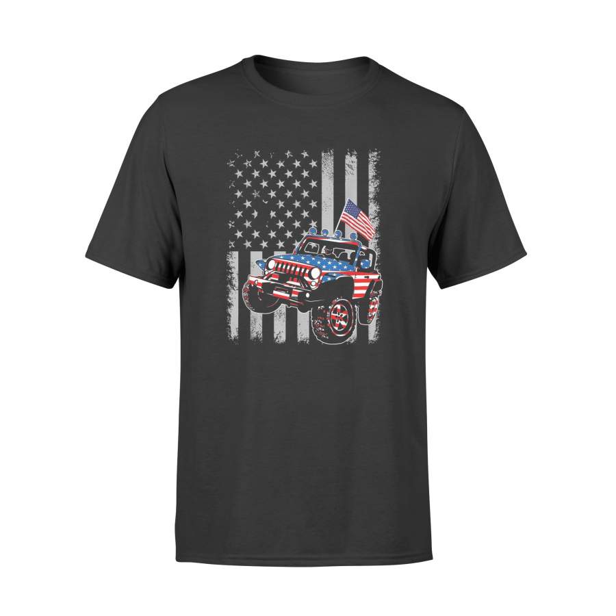 4th Of July Jeep Drivers American Flag T Shirt – Standard T-shirt