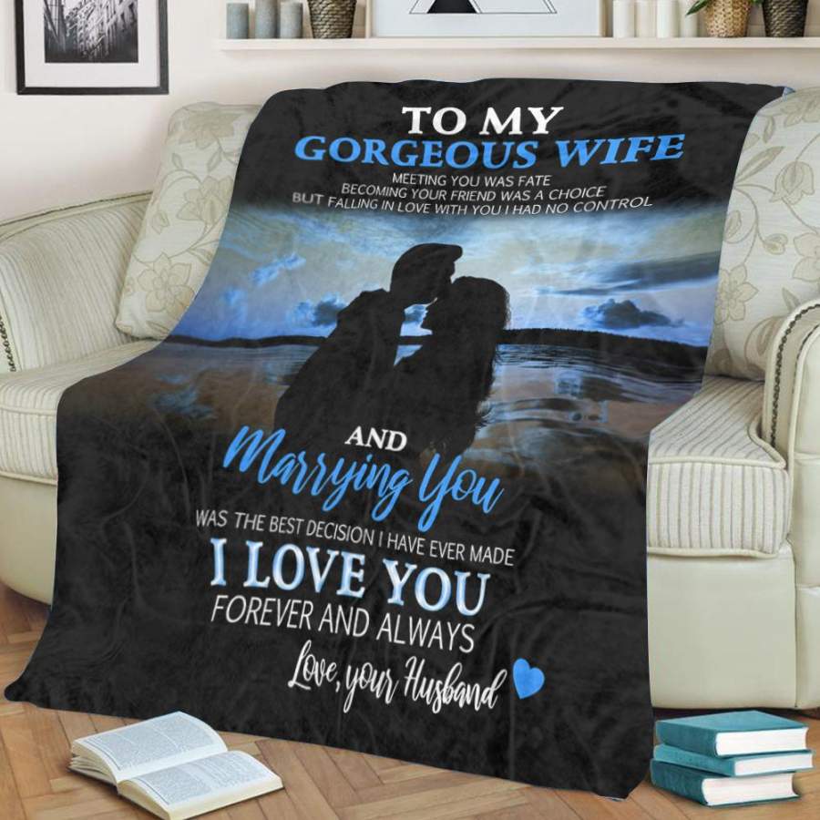 Wife Blanket Meeting You Was Fate . Gift Wife Present BL0110 50×60 – Fleece Blanket