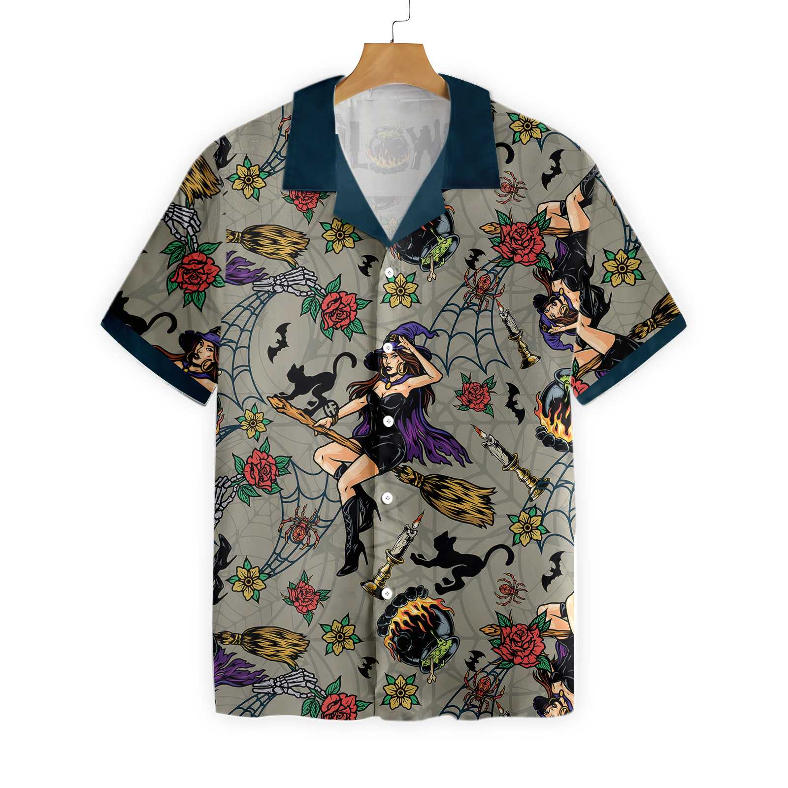 Halloween Witches Night Shirt For Men Hawaii Ha102045