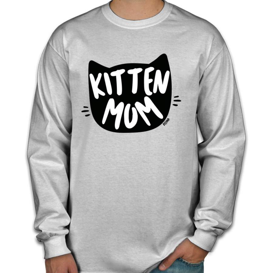 Kitten mom Men Long Sleeve Shirt