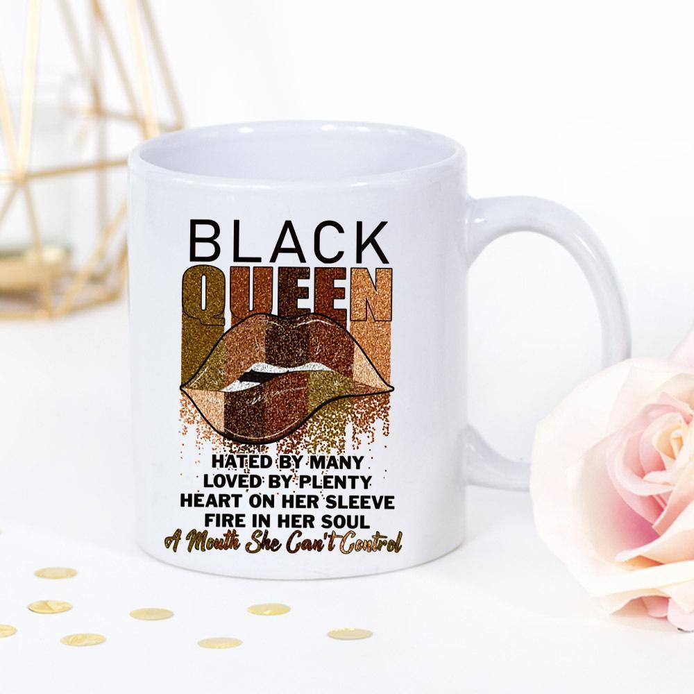 Black Queen Hated By Many Loved By Plenty Sexy Lip White Mug