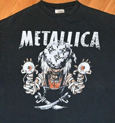 *1996 Metallica* Vintage Rock Metal Concert Tour Tee T-shirt (l) 80s 90s Pushead 7533