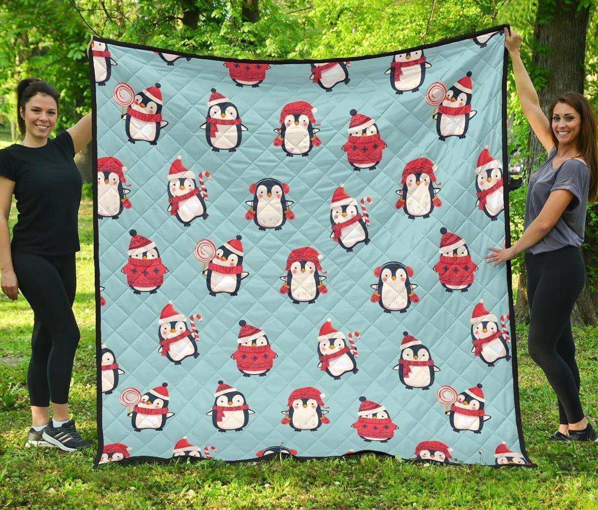 Cute Penguin Christmas Design Pattern Dhcdhc Dt1910 Quilt Blanket