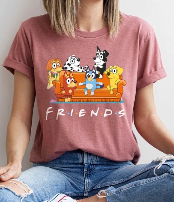 Bluey Friends Shirt   Disney Bluey Gift Tee   Family Birthday Shirt