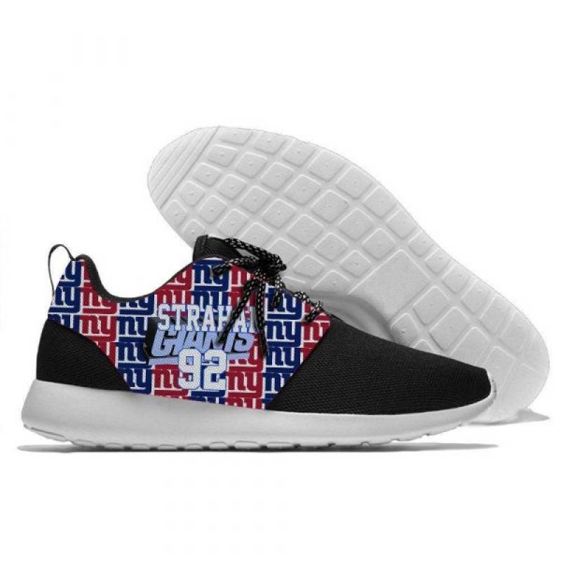 Michael Strahan 92 – Mens And Womens New York Giants Lightweight Sneakers, Giants Running Shoes